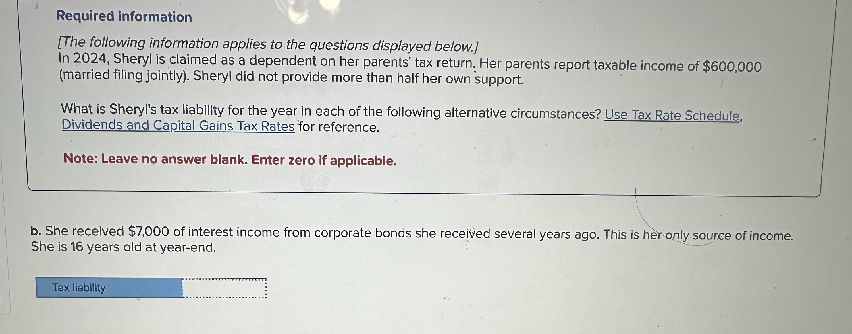 Required information [ The following information