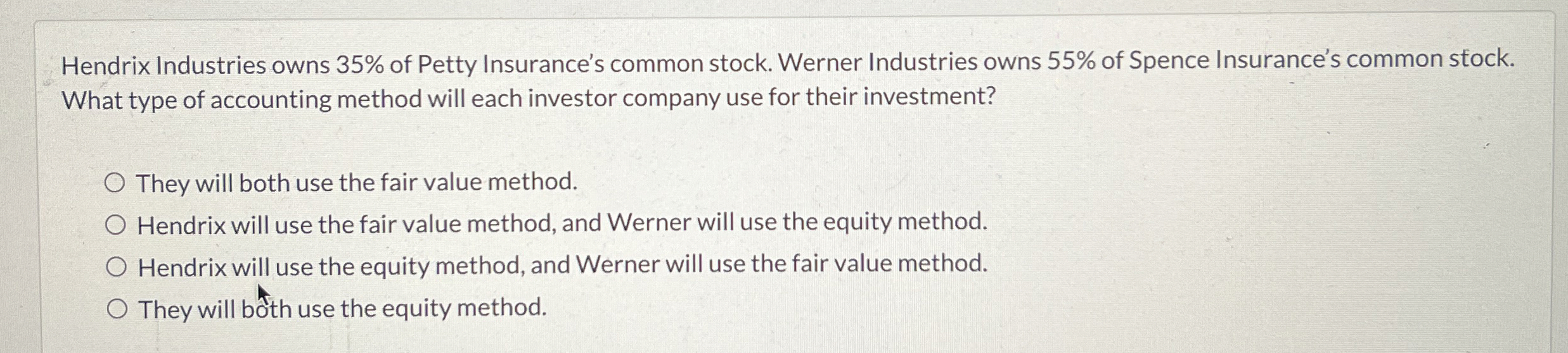 Hendrix Industries owns 3 5 % of Petty