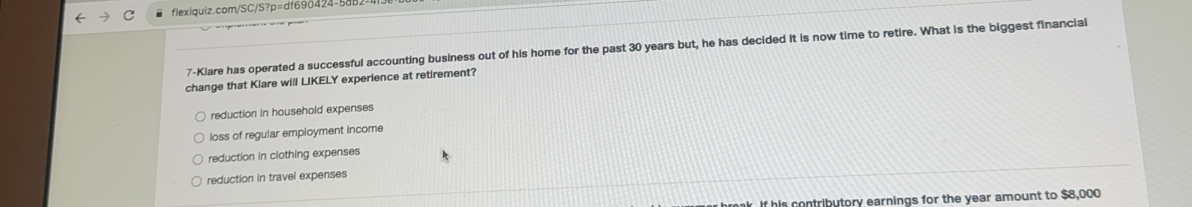 7 - Klare has operated a successful accounting