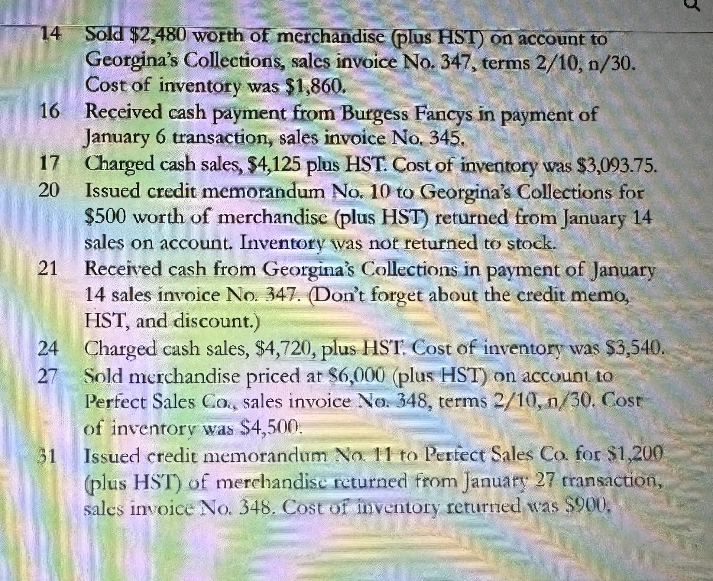 Comprehensive problem: using P13-3C. Kylie