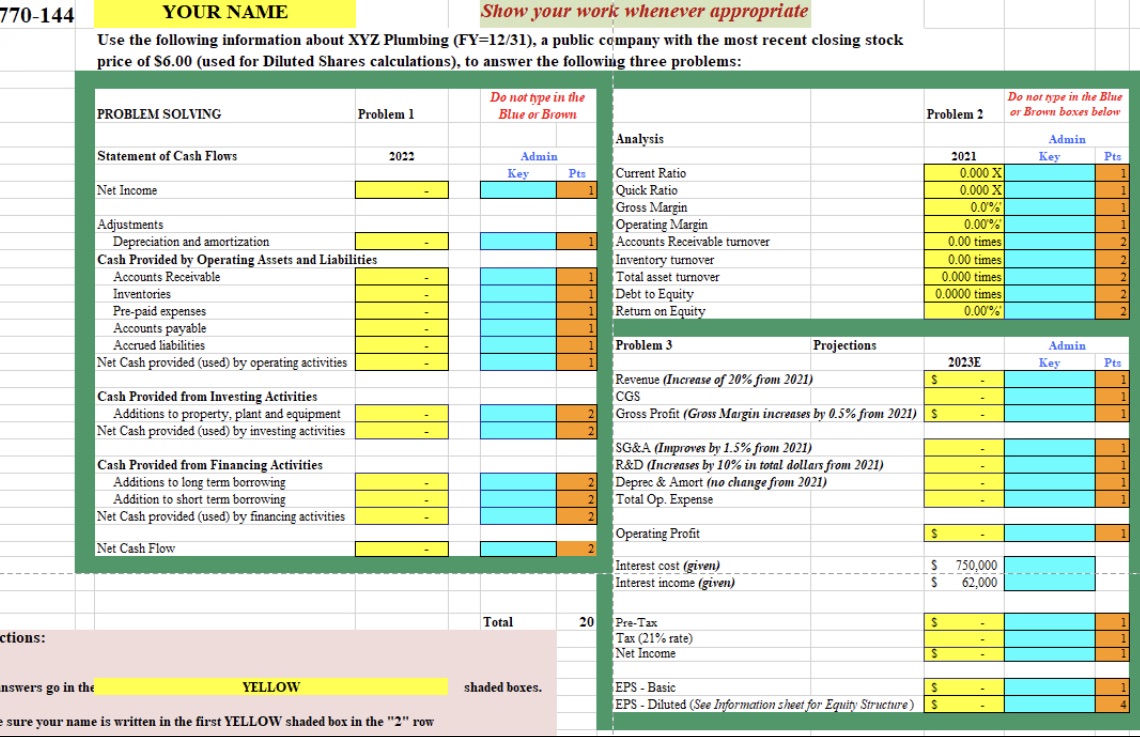 770-144 YOUR NAME Show your work whenever