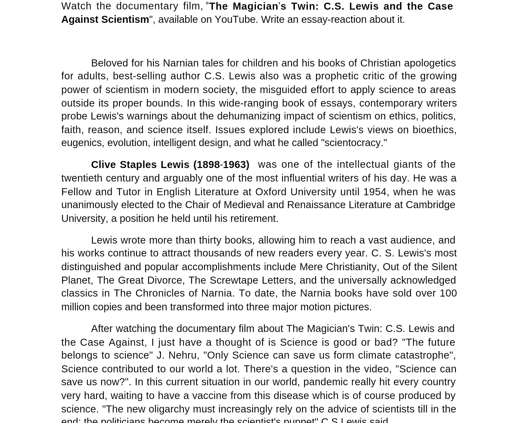 Watch the documentary film, "The Magician