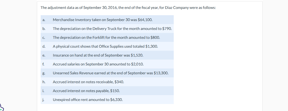 Complete all columns of the worksheet using the