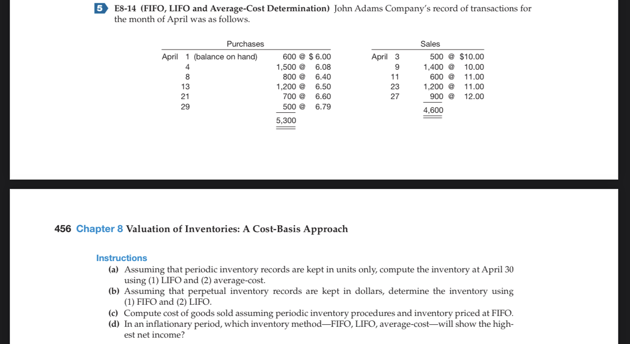 s .- B E8-9 [Periodic versus Perpetual Entries)
