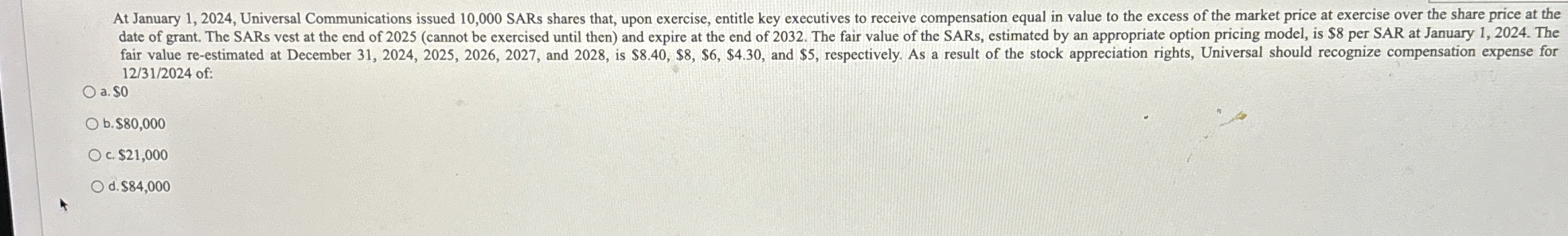 At January 1 , 2 0 2 4 , Universal Communications