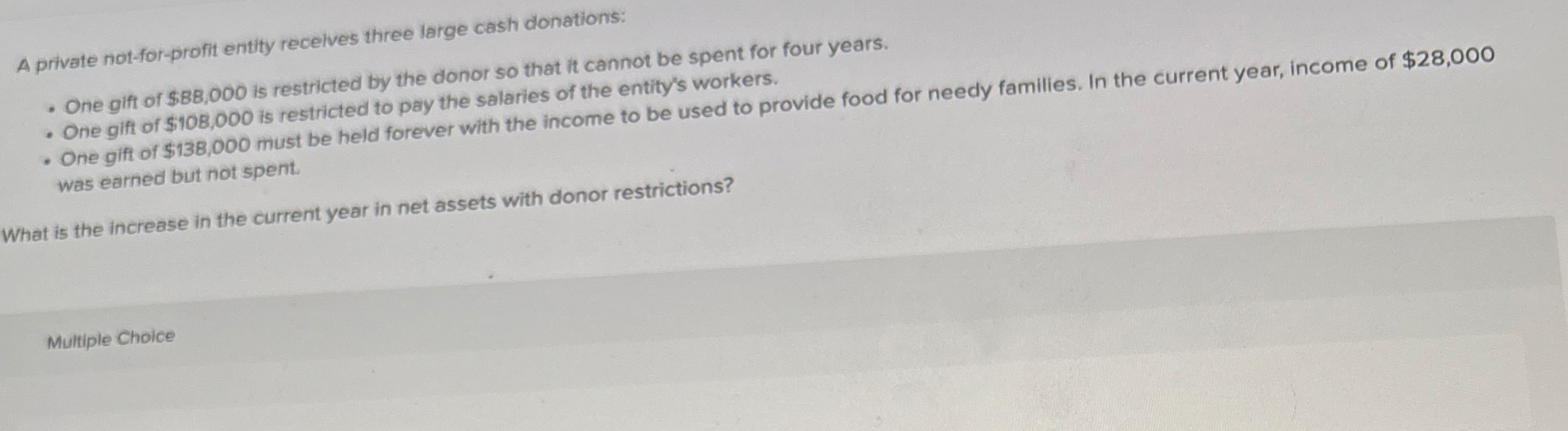 A private not - for - profit entity recelves