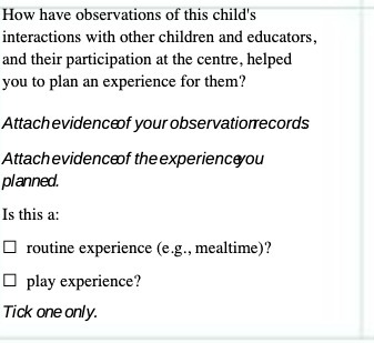 How have observations of this child's