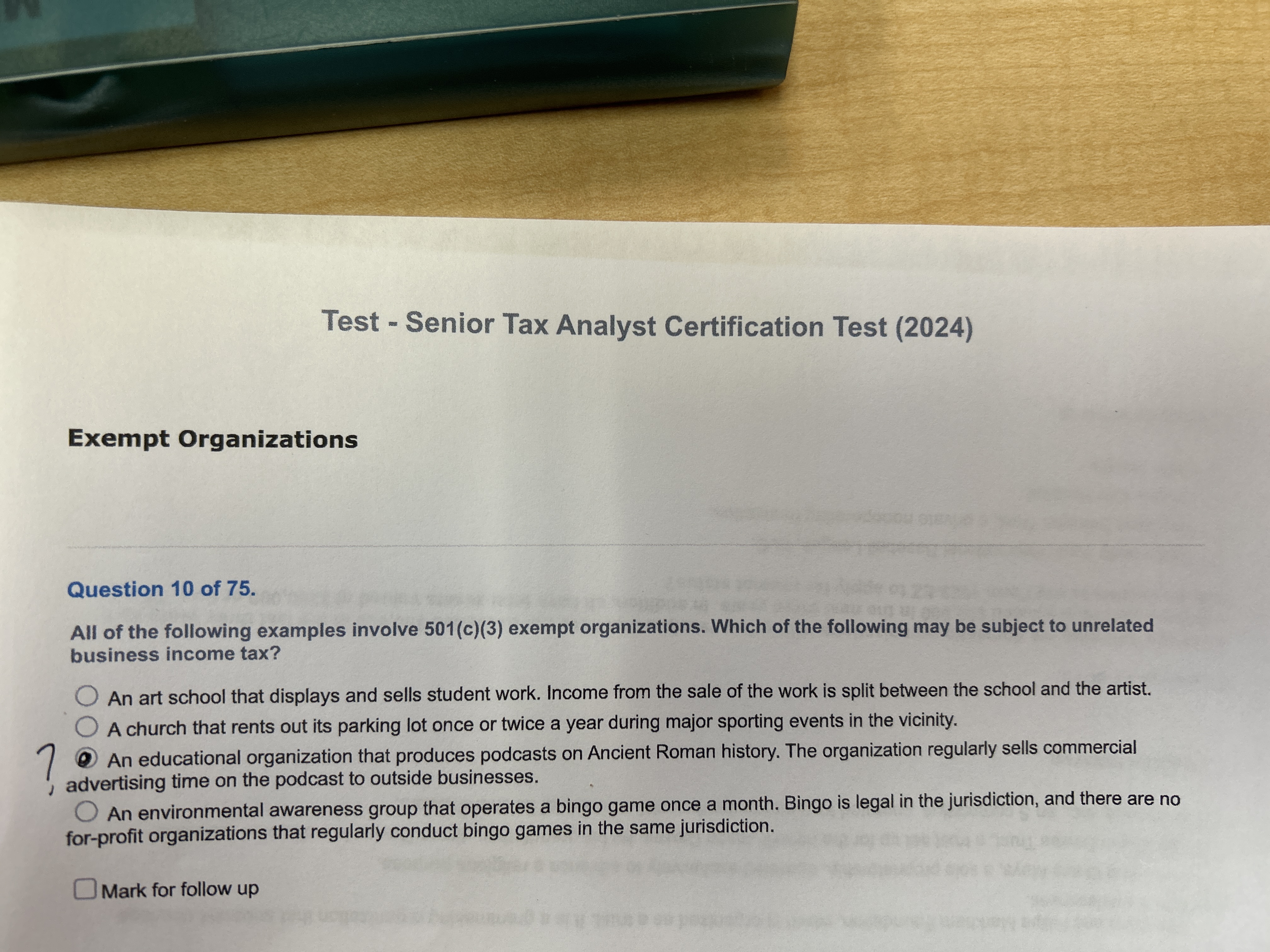 All of the following examples involve 5 0 1 ( c )