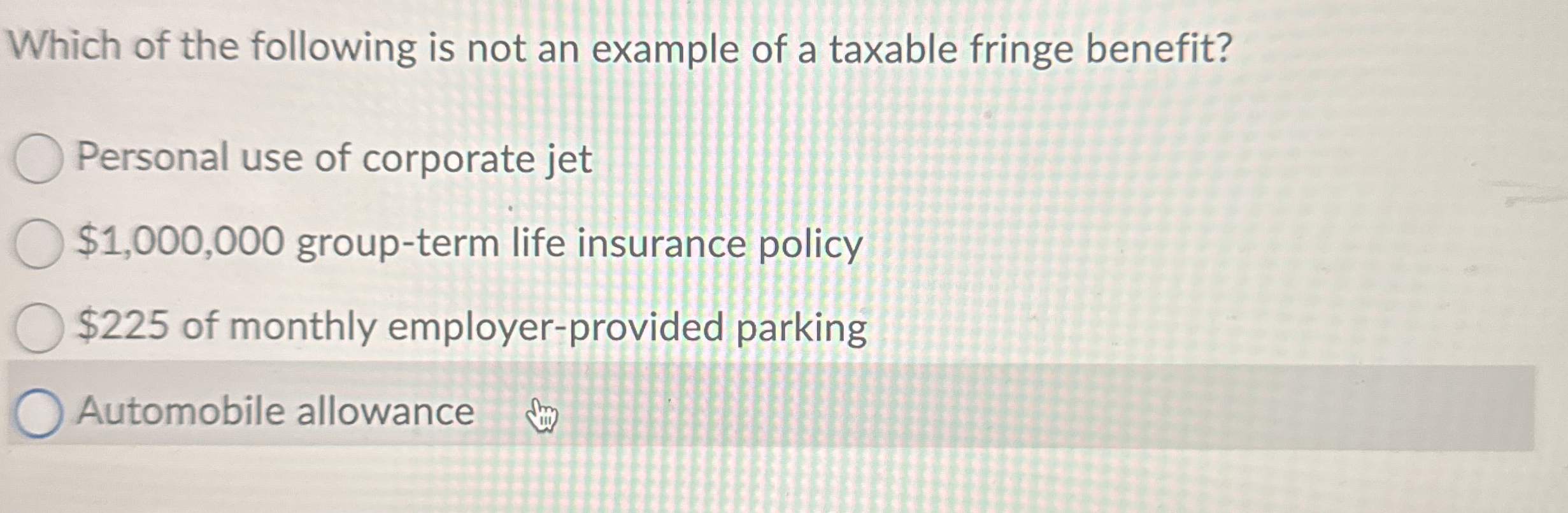 Which of the following is not an example of a