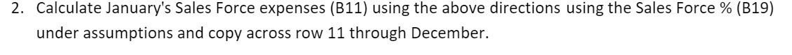 2. Calculate January's Sales Force expenses