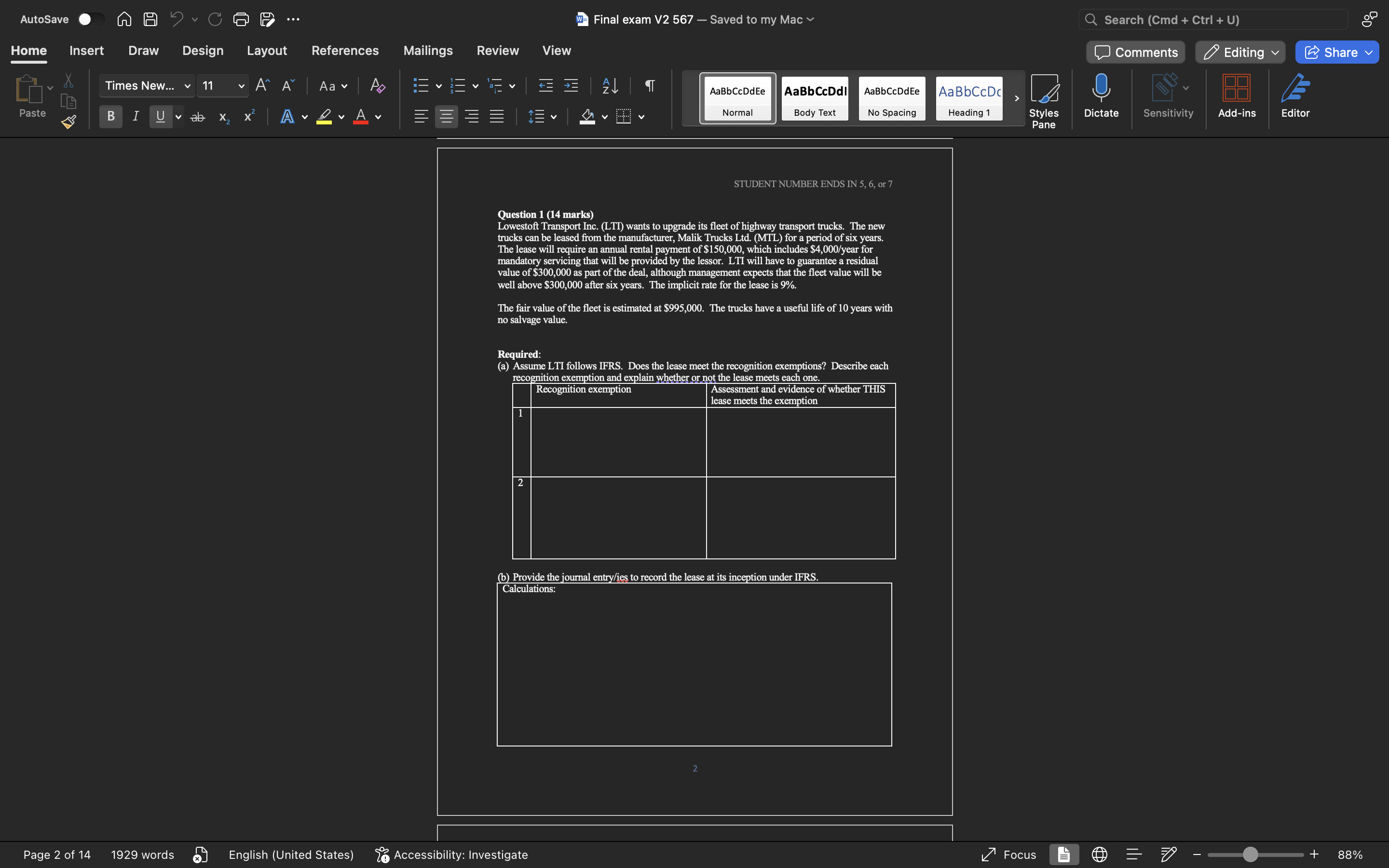 AutoSave AA ? CG9 ... w- Final exam V2 567 -