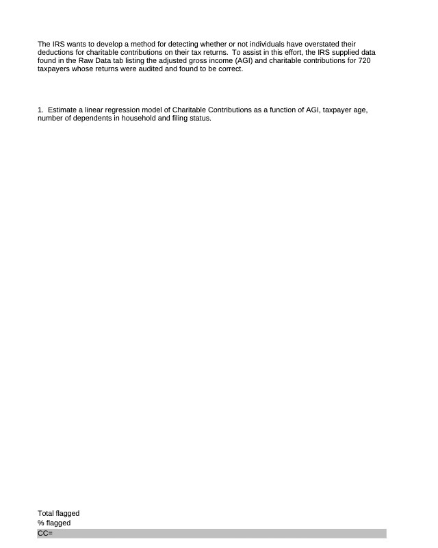 The IRS wants to develop a method for detecting