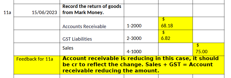 this screen shot is 11a I don't know where the