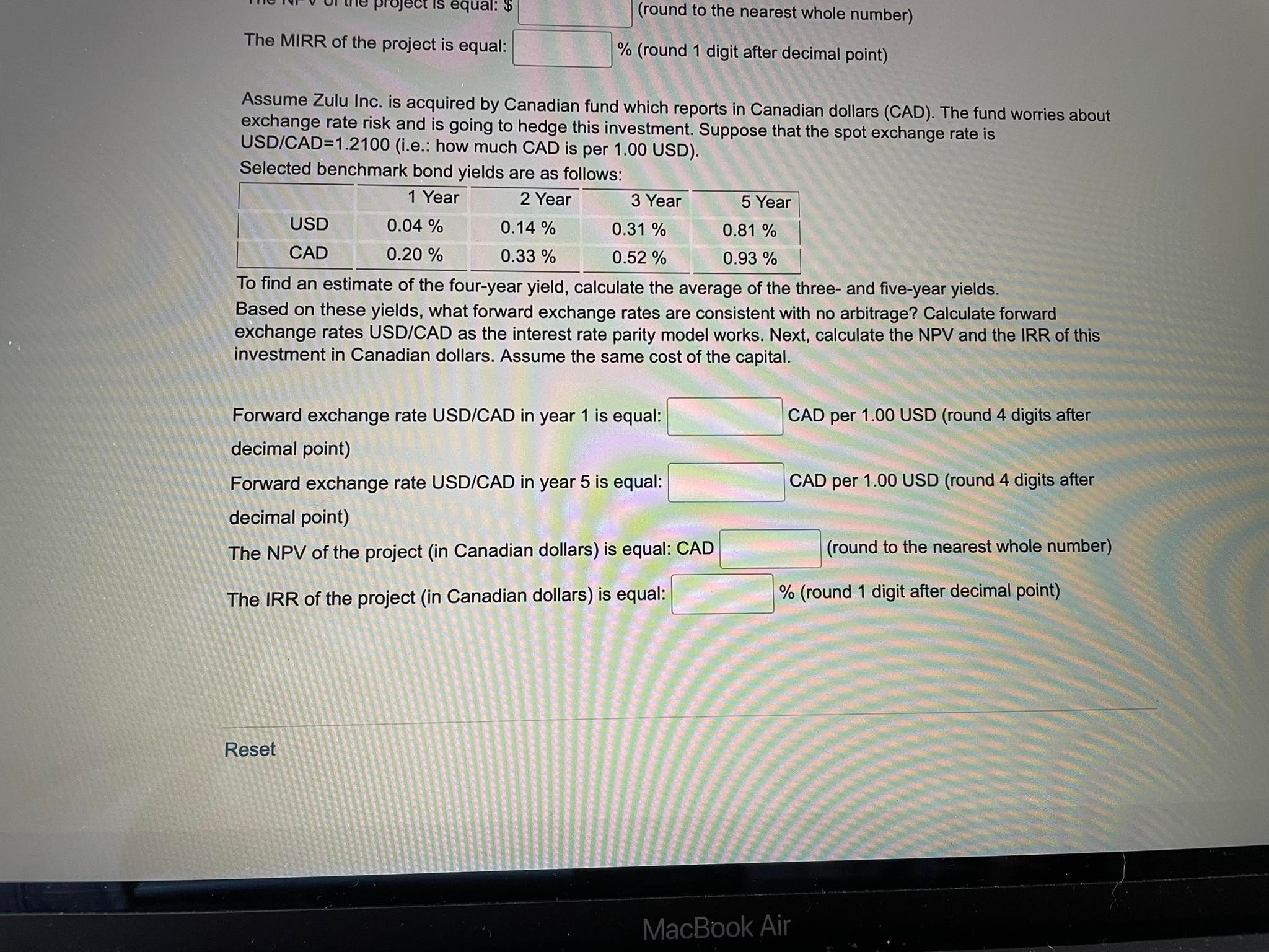 1IA8.5 Zulu Inc. is considering a proposal to