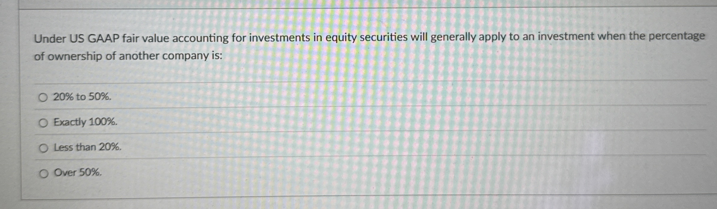 Under US GAAP fair value accounting for