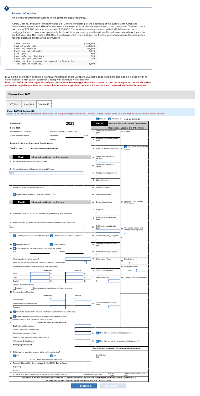 Please help fill out these tax forms with the
