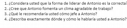1. &Considera usted que la forma de liderar de