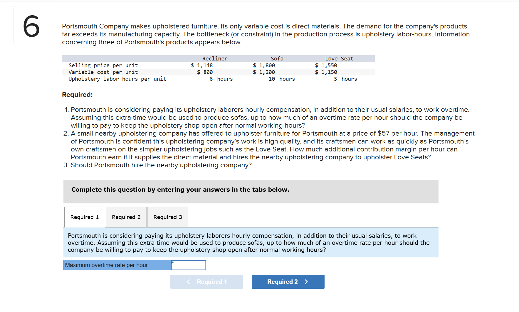Portsmouth Company makes upholstered furniture.