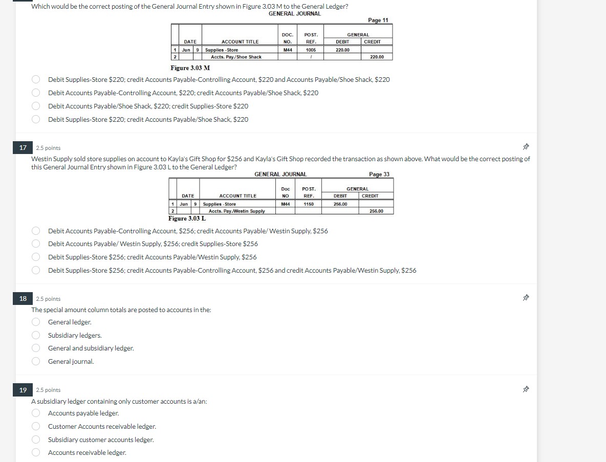 Which would be the correct posting of the General