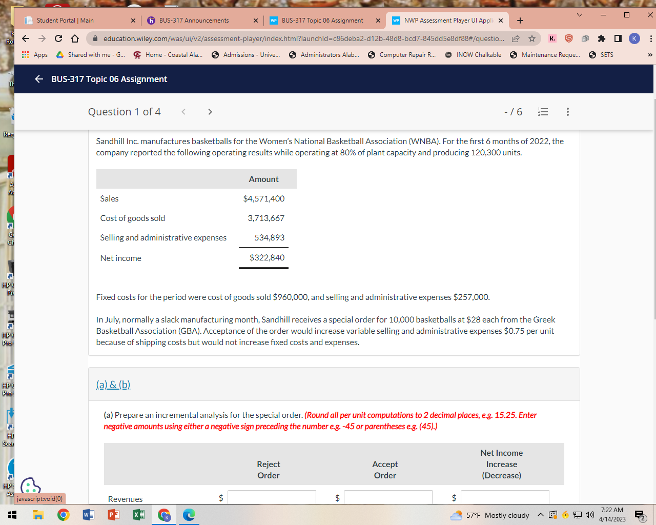 * WP BUS-317 Topic 06 Assignment X I Student