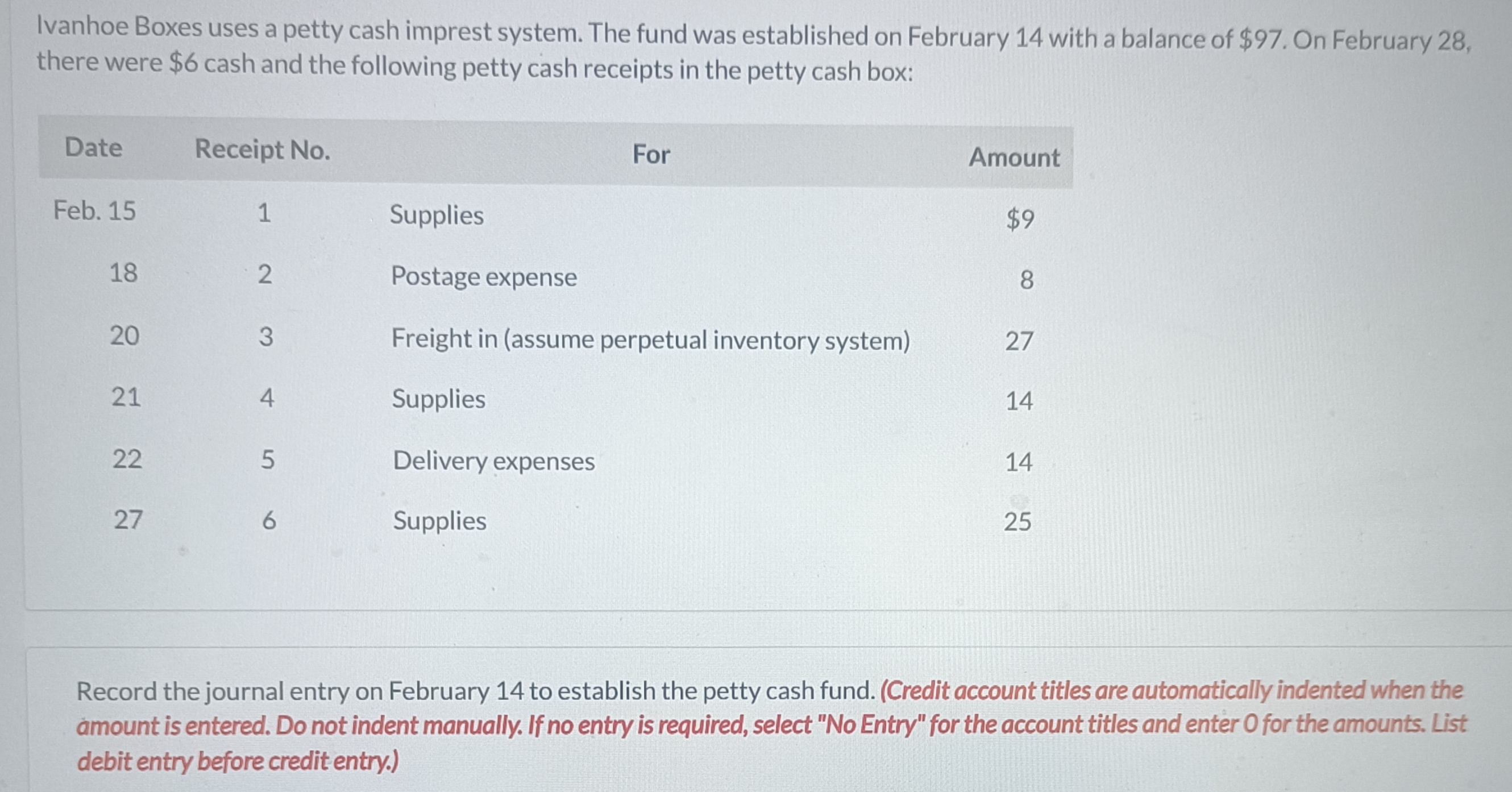 Record the journal entry on February 28 to