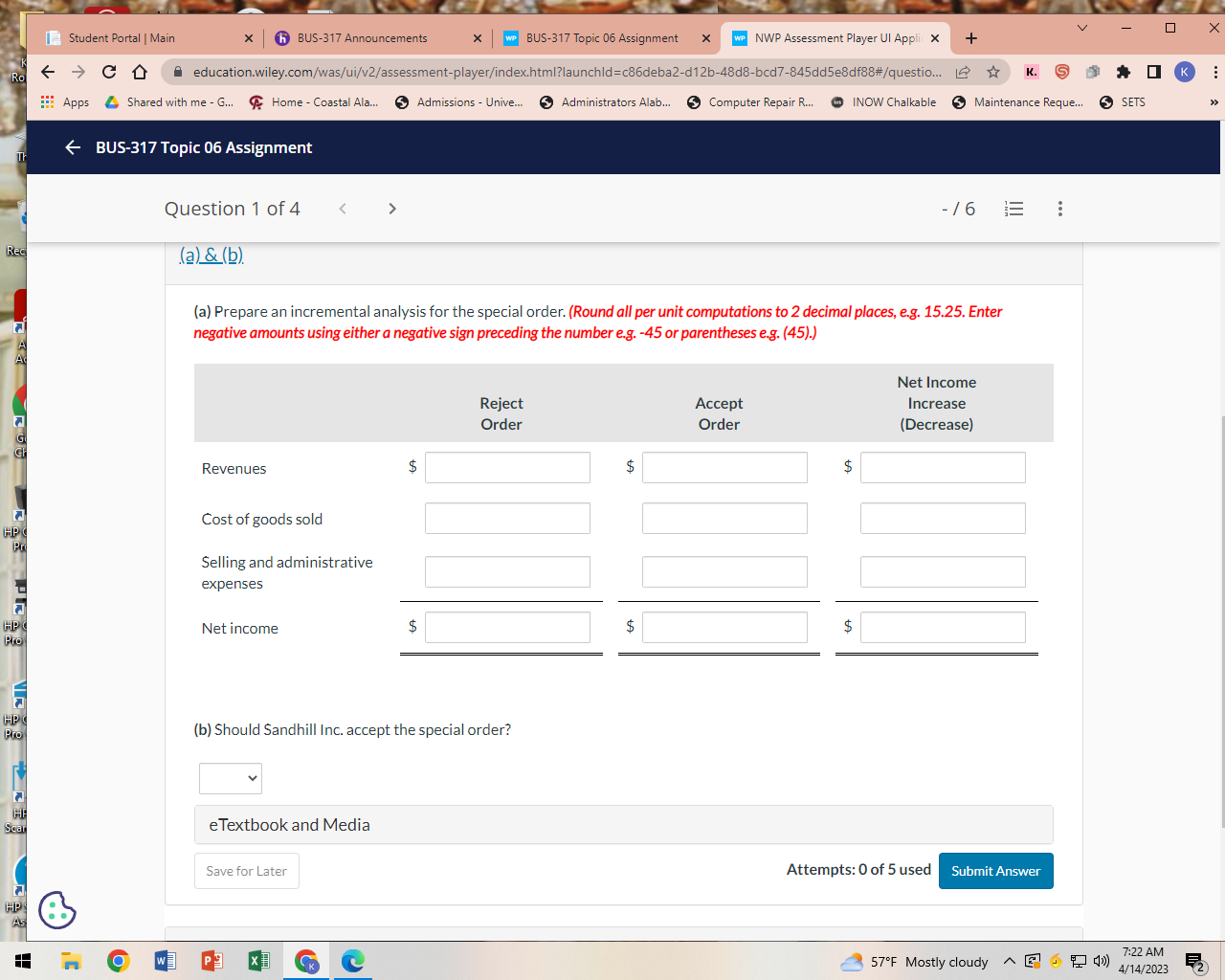 * WP BUS-317 Topic 06 Assignment X I Student