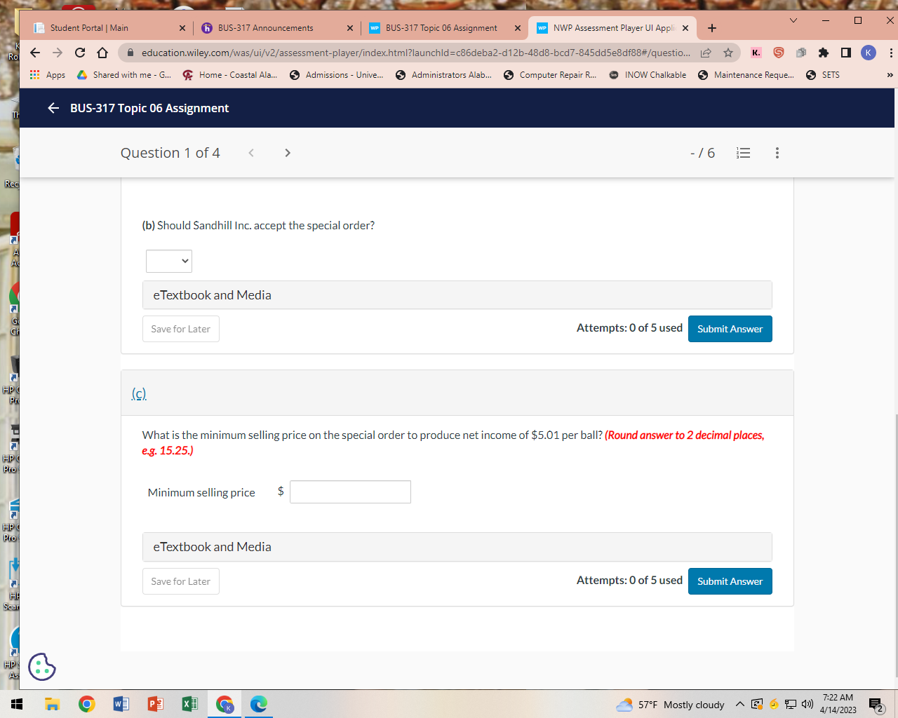 * WP BUS-317 Topic 06 Assignment X I Student