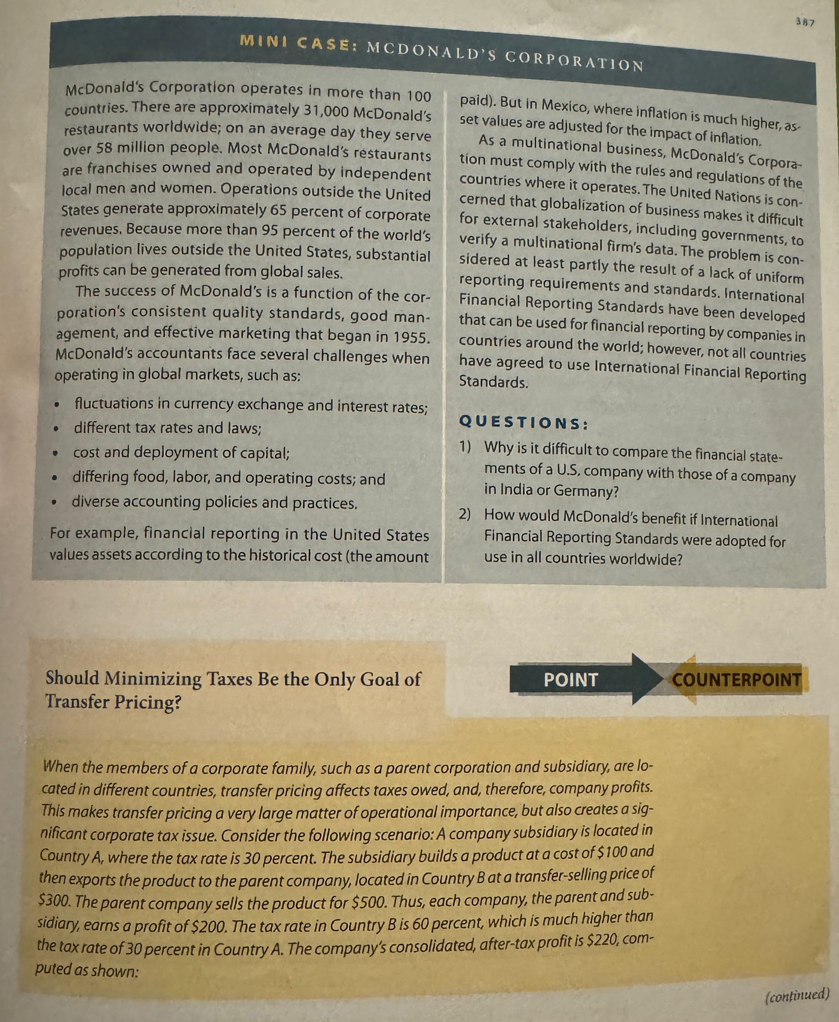 Point/Counterpoint on textbook page 387, "Should