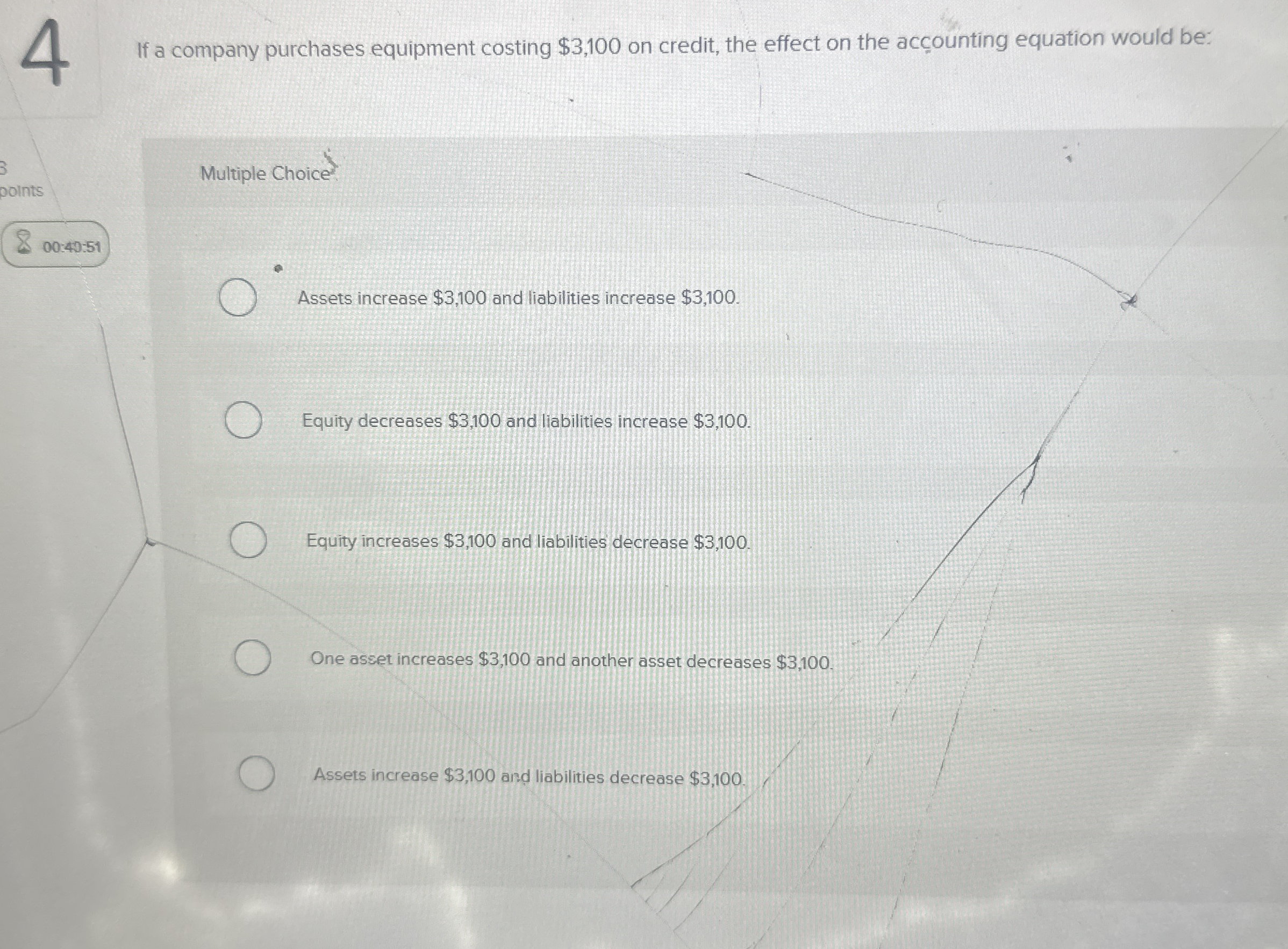4 If a company purchases equipment costing $ 3 ,
