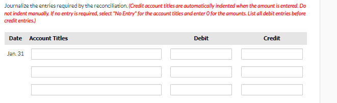 1. Prepare the correct bak reconcillation. 2.