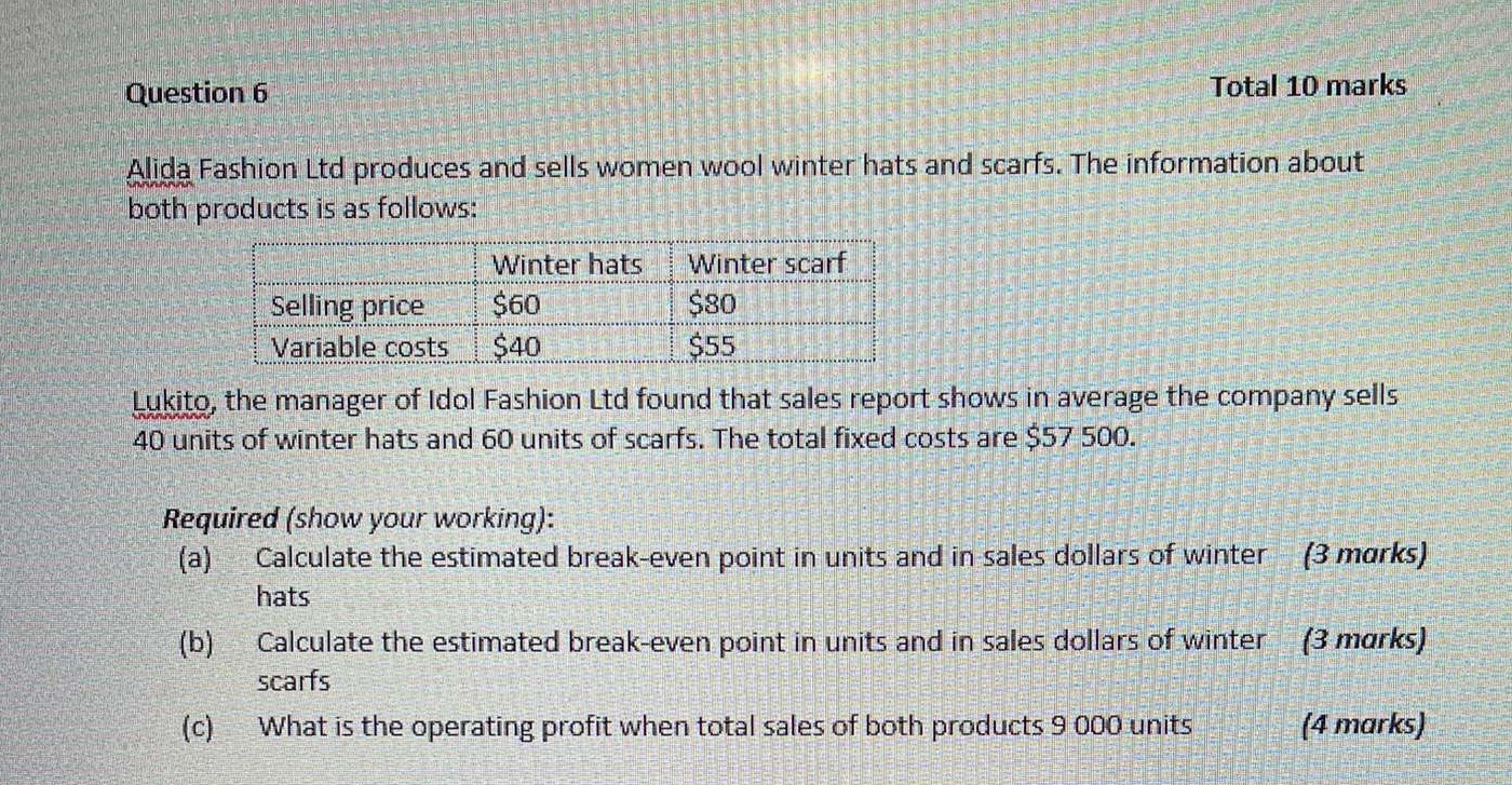 Answer a through c please, thanks. Question 6