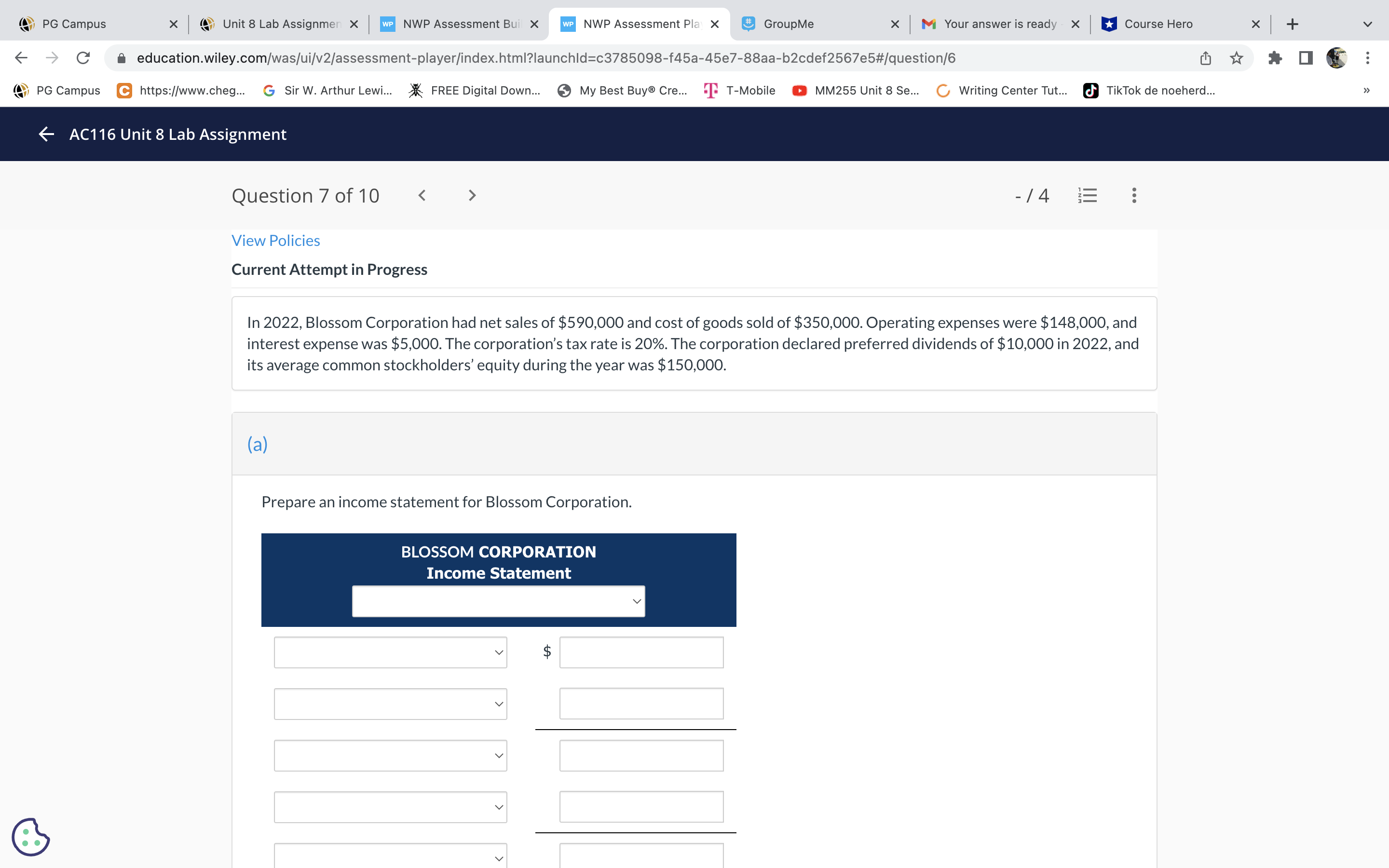 PG Campus x Unit 8 Lab Assignmen X WP NWP