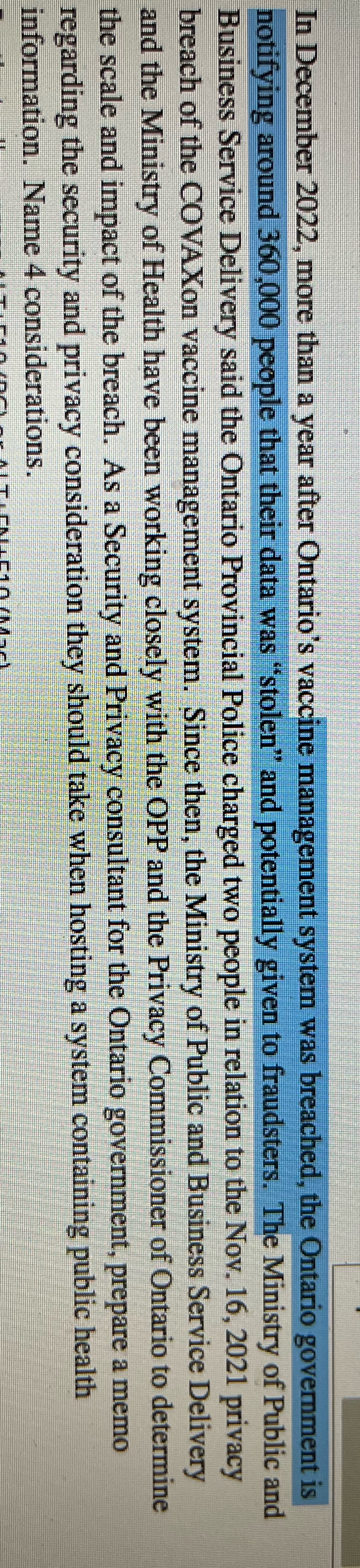 In December 2022, more than a year after