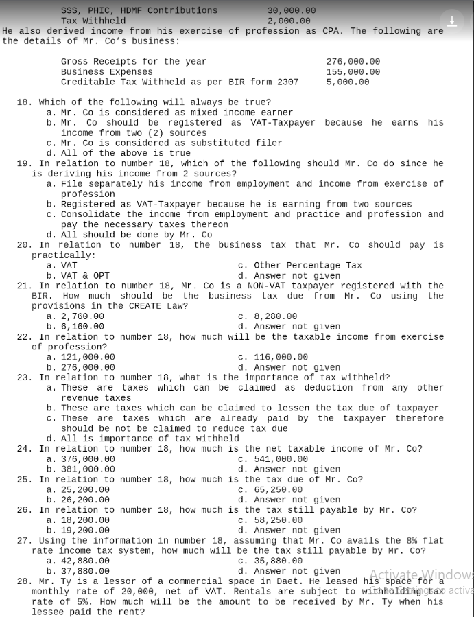 As per BIR Form 2316 or Certificate of