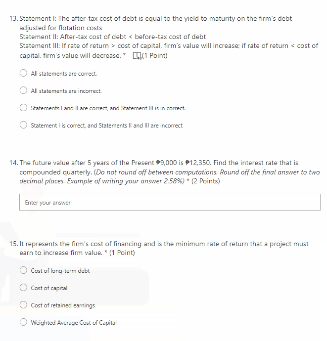 11. A company is considering purchasing a new