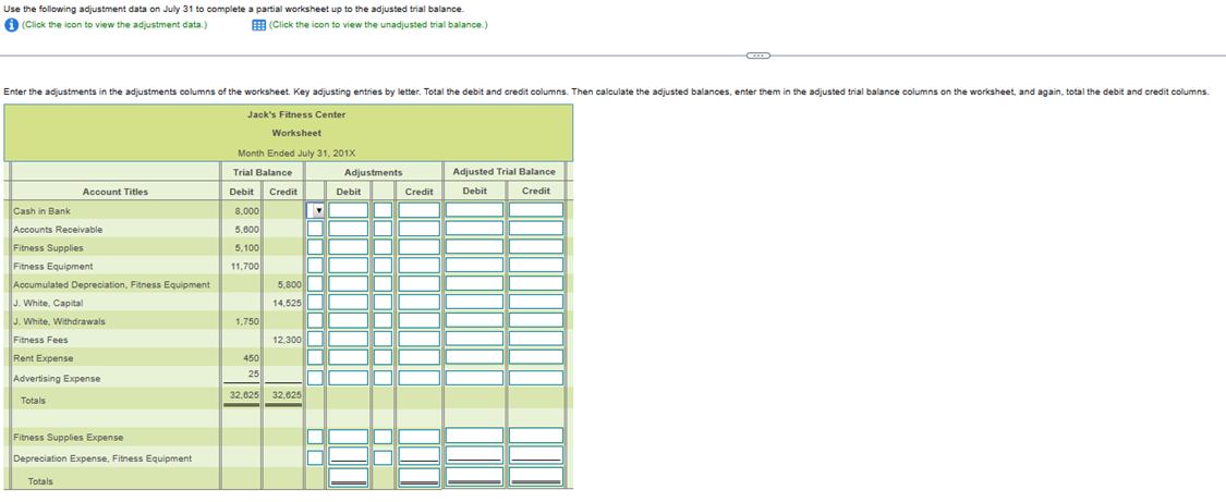 a. Fitness supplies on hand, $1.400. b.