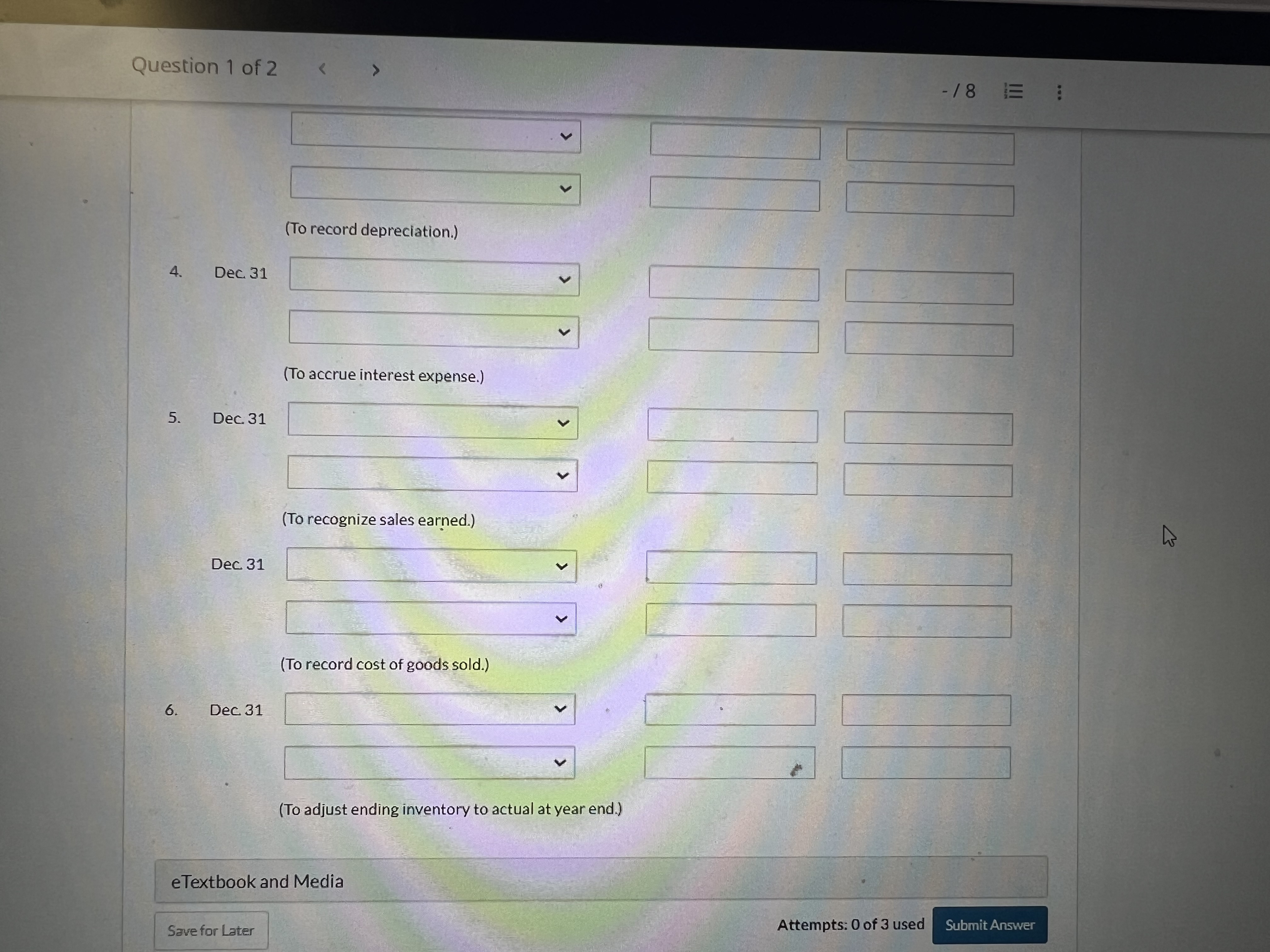 Please identify the account titles and the