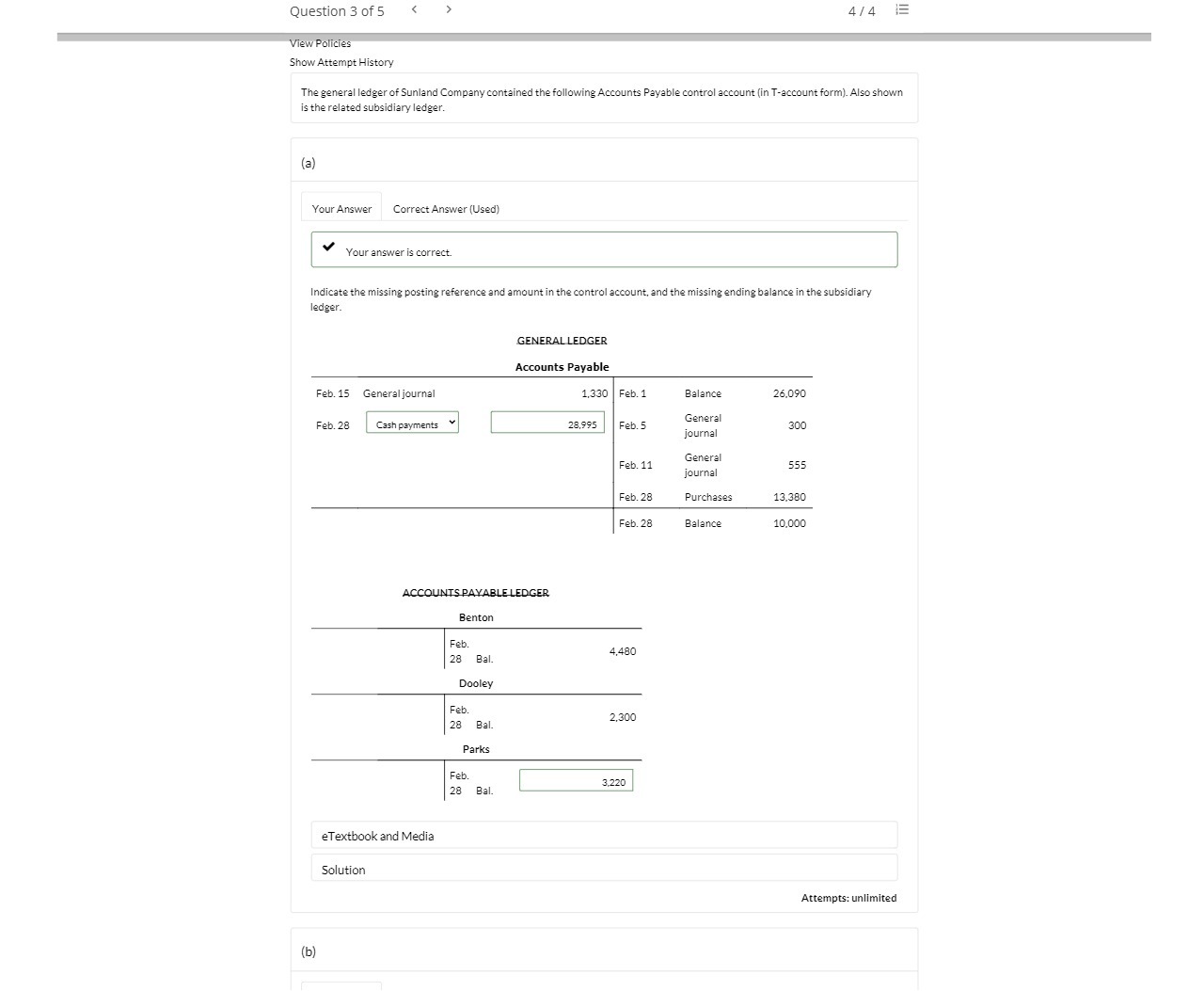 Question 3 of 5 4/4 View Policies Show Attempt