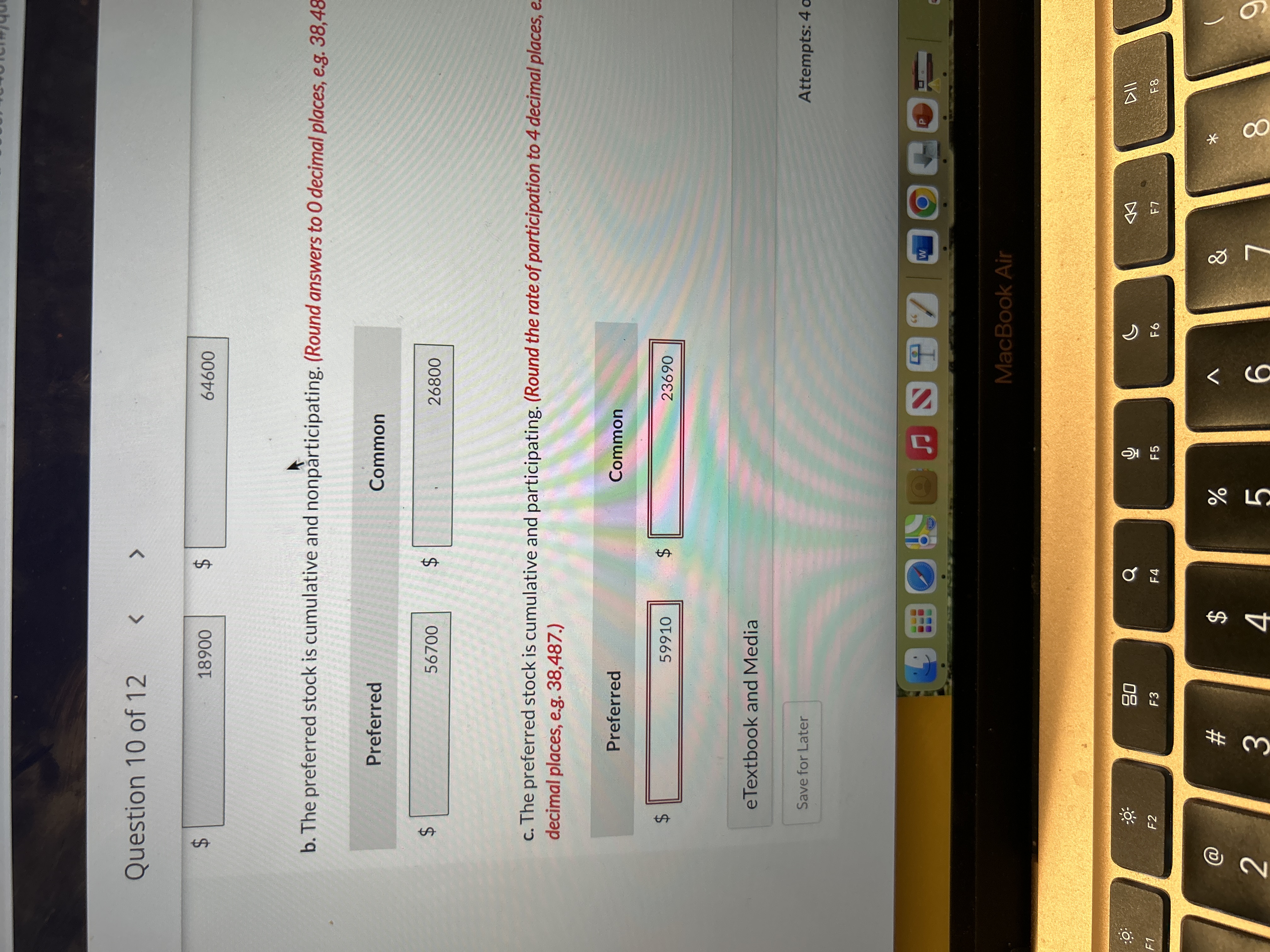 Question 10 of 12  style=