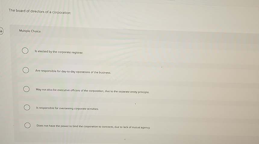 The board of directors of a corporation: Multiple