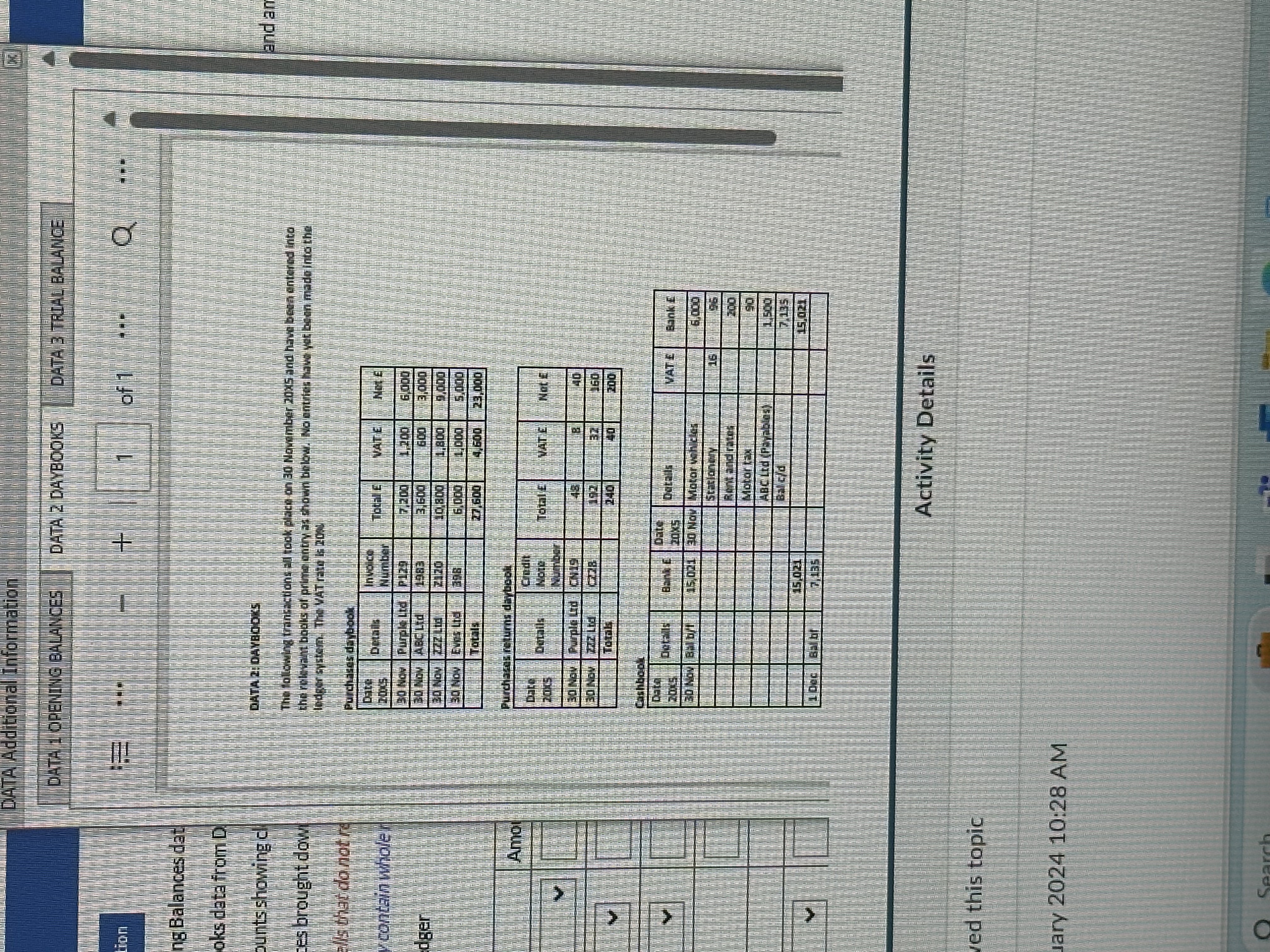 Practice Consolidation Test , Consolidation Test