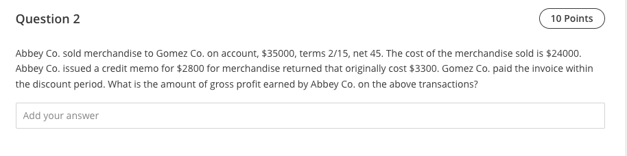 Question 1 If assets are $266,000 and