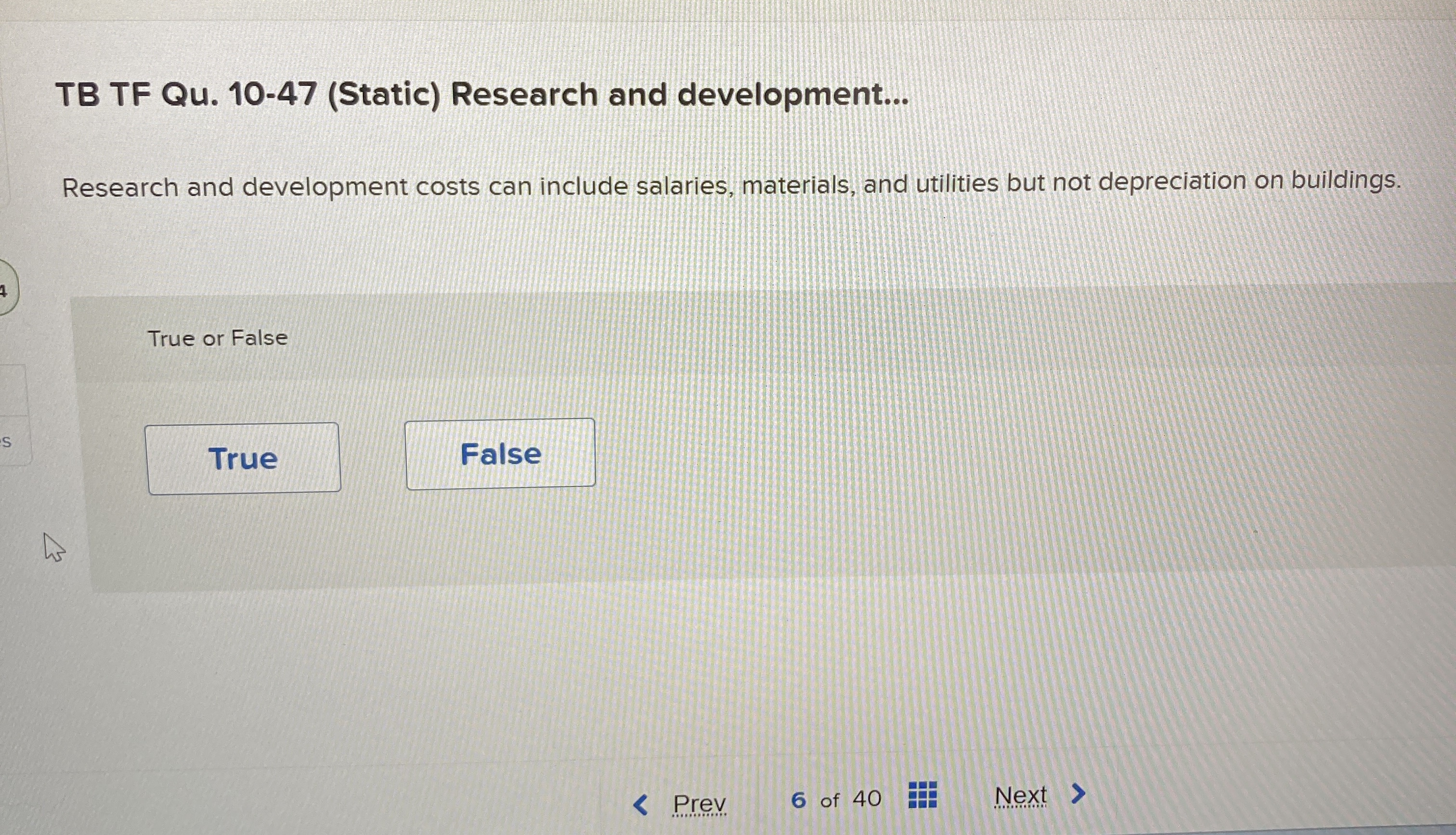 TB TF Qu . 1 0 - 4 7 ( Static ) Research and