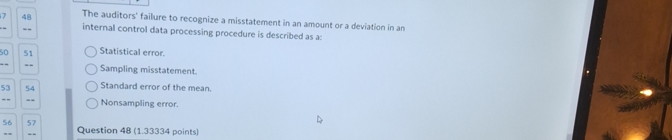 4 8 The auditors' failure to recognize a