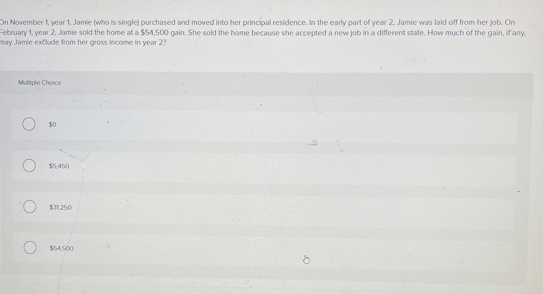 On November 1 , year 1 , Jamie ( who is single )