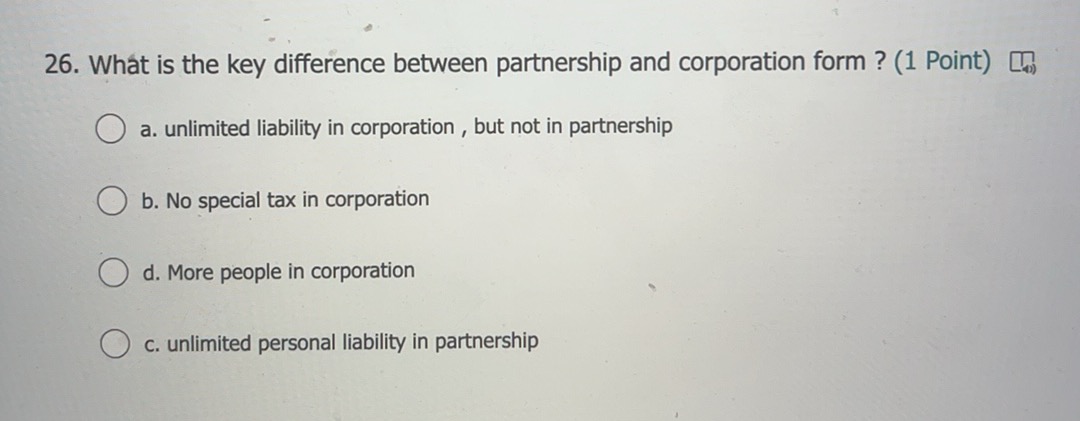What i s the key difference between partnership