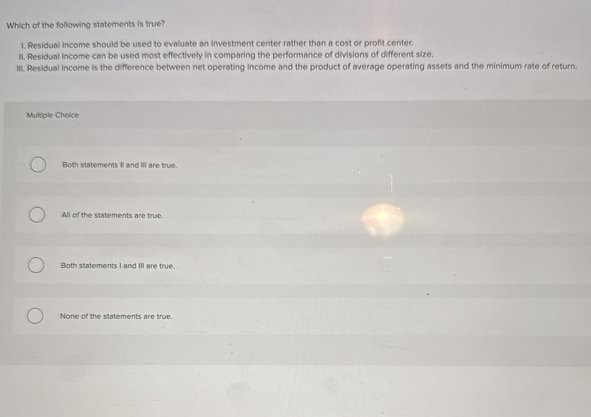 Which of the following statements is true?