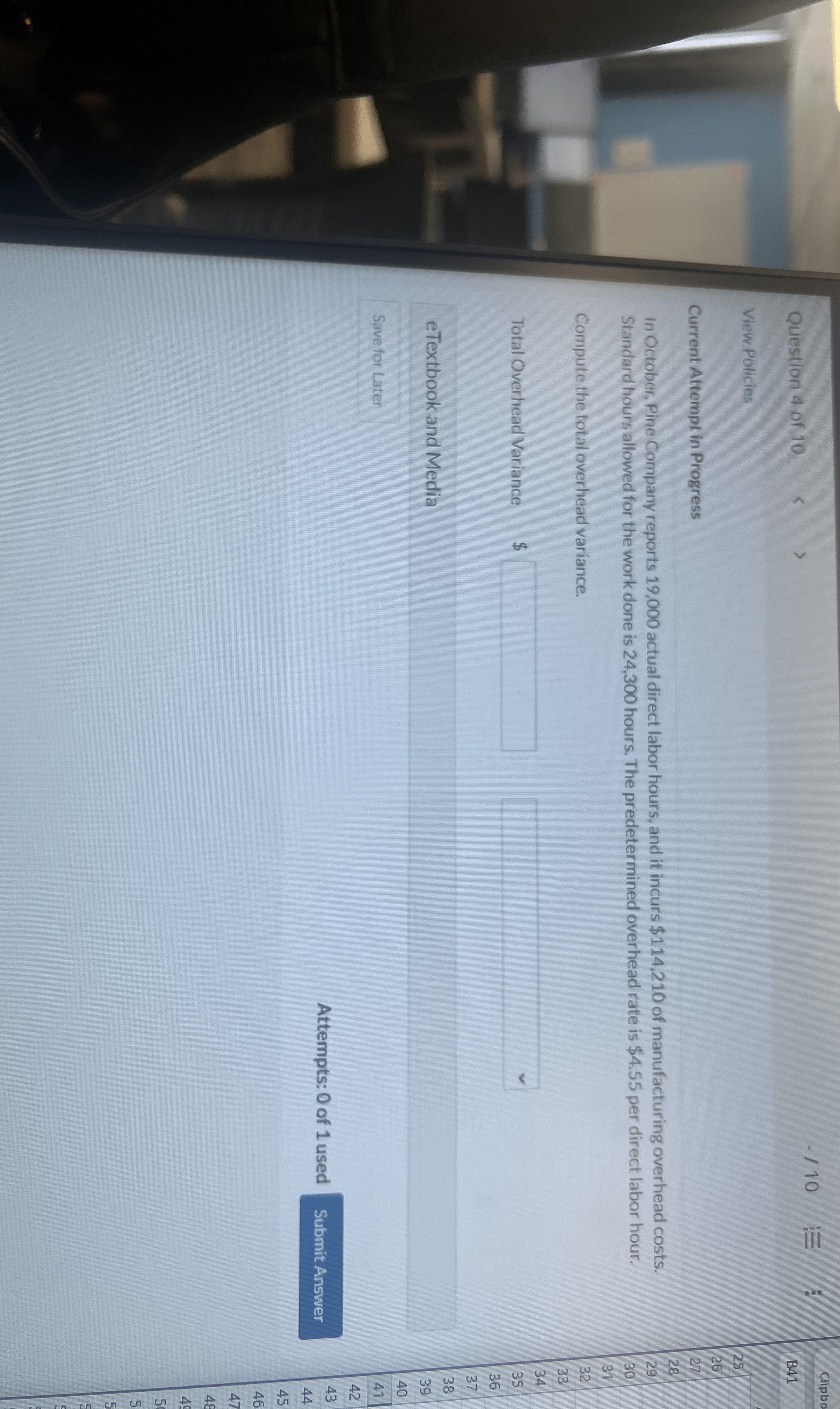 Question 4 of 1 0 - 1 1 0 View Policies Current