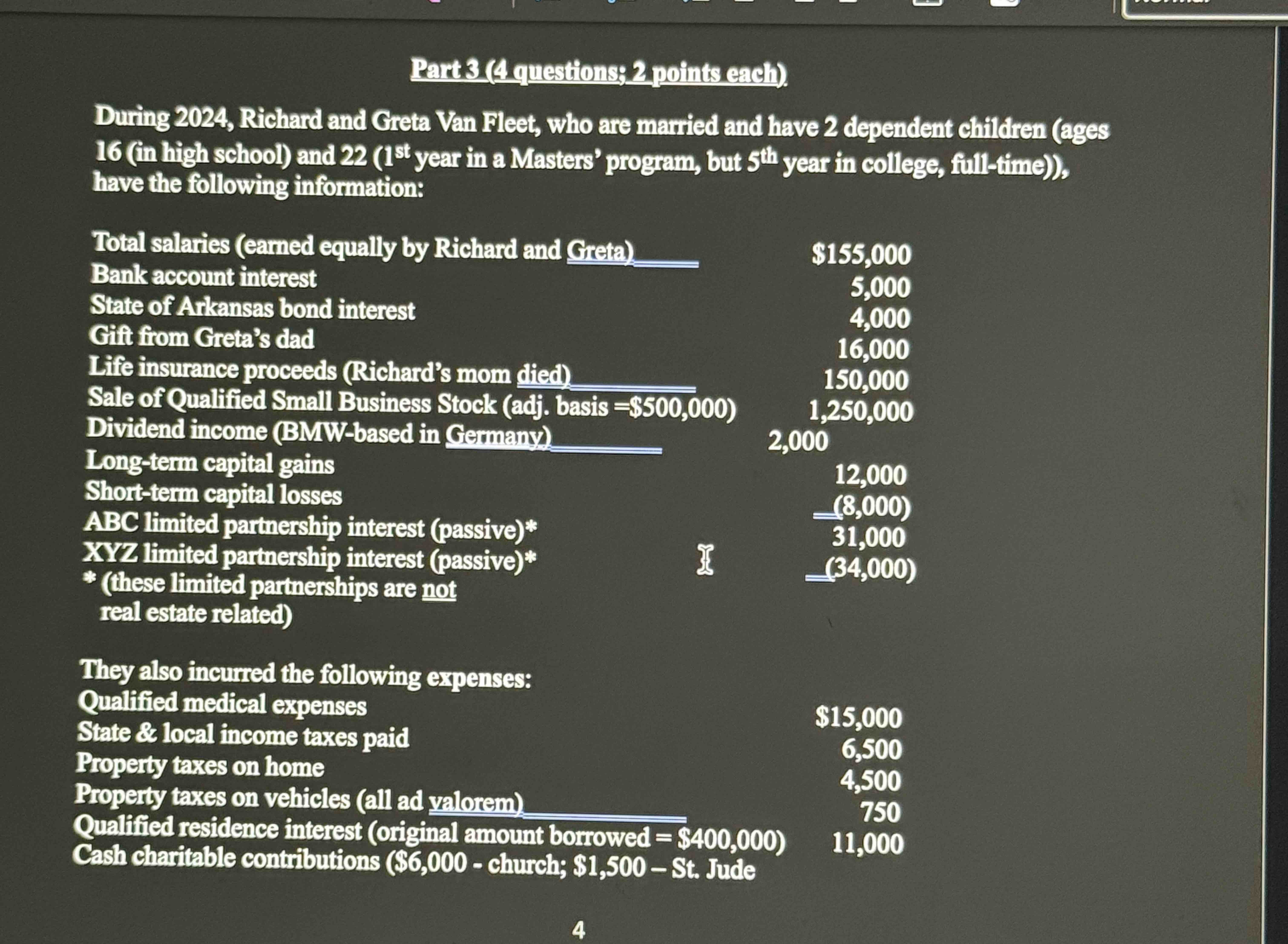 Please help. For a tax class Show all images Show