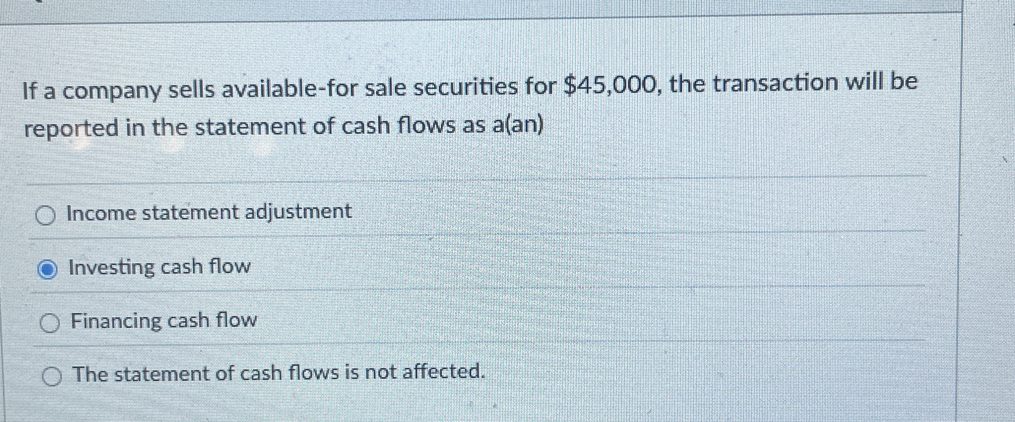 If a company sells available - for sale
